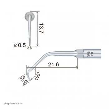 ED11 Endo Spitze technische Abmessung