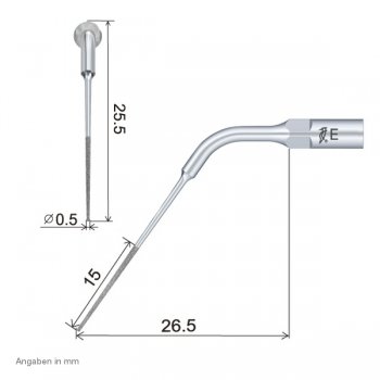 ED4D Endo Spitze technische Abmessung