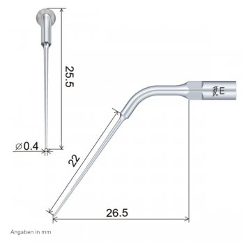 E4 Endo Spitze technische Abmessung