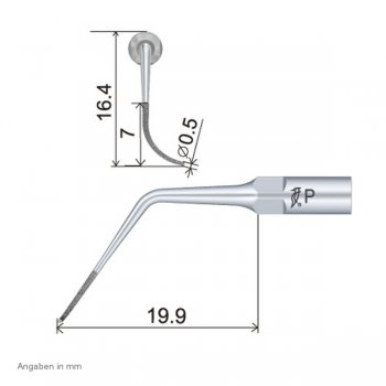 PD2LD Perio Spitze technische Abmessung