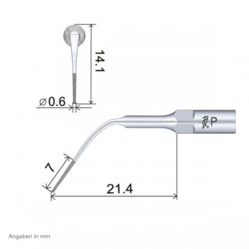 PD3D Perio Spitze technische Abmessung