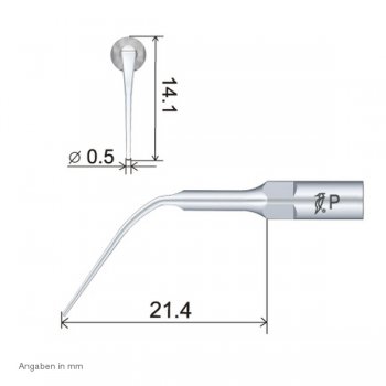 PD3 Perio Spitze technische Abmessung