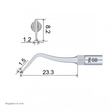 SBL Ultraschallspitze technische Abmessung