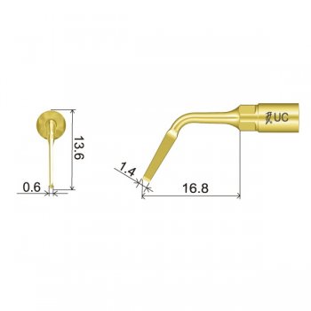 UC1 Spitze technische Abmessung