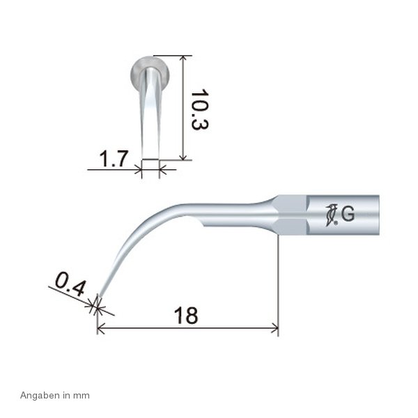 GD2 Scaling Spitze technische Abmessung
