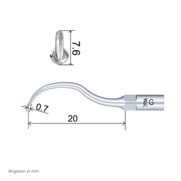 GD9 Scaling Spitze technische Abmessung