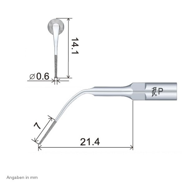PD3D Perio Spitze technische Abmessung