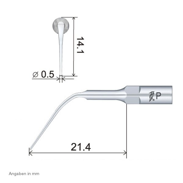 PD3 Perio Spitze technische Abmessung