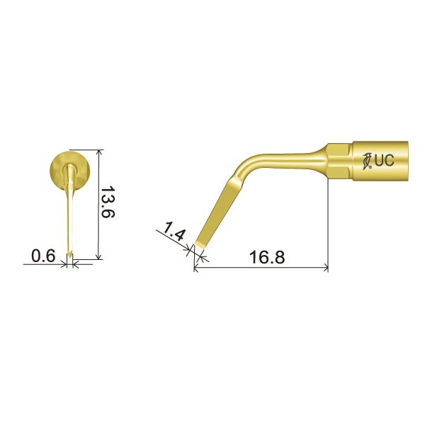UC1 Spitze technische Abmessung