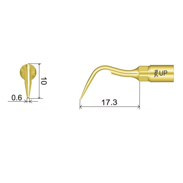 UP3 Perio Spitze technische Abmessung