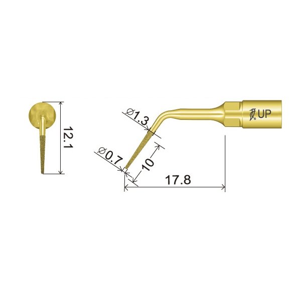 UP4 Perio Spitze technische Abmessung