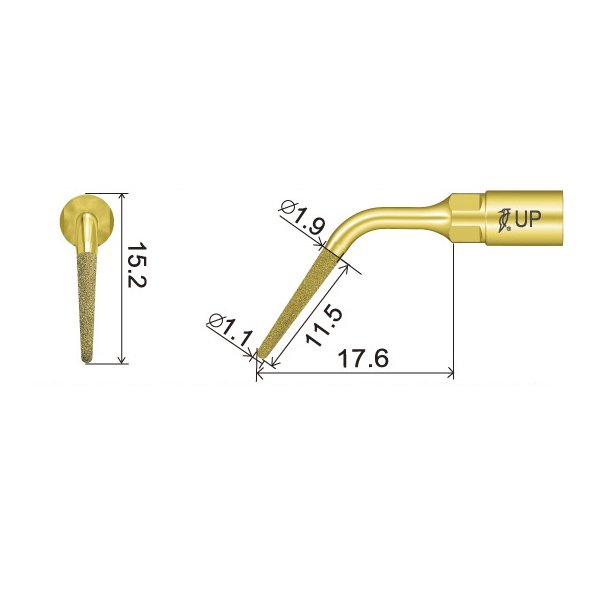 UP6 Perio Spitze technische Abmessung
