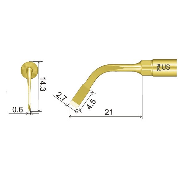 US3 Spitze technische Abmessung